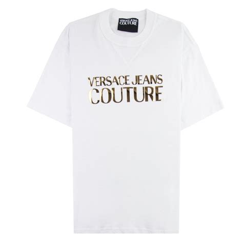 versace jeans crew neck logo t shirt white|Versace Jeans couture ittierre.